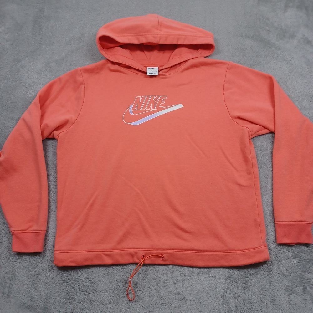 Nike Sweater Womens Small Pink Sweatshirt Hoodie Pullover Hooded Casual